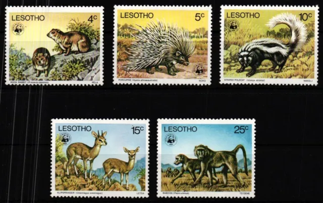 Lesotho WWF 228-232 postfrisch Wildtiere #JV350