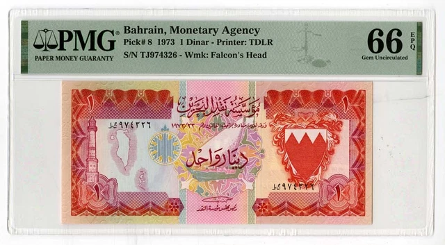 Bahrain Monetary Agency, 1973, Issued Banknote