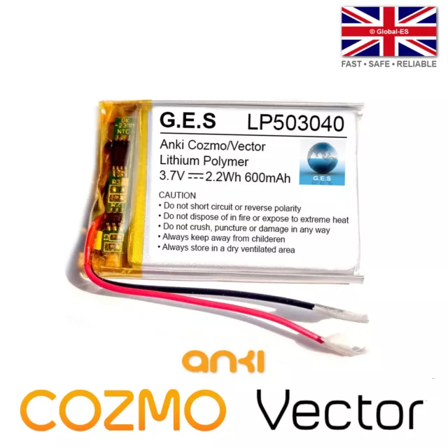 Anki Cozmo / Anki Vector Robot *UPGRADE* 3.7V 600mAh LiPo Rechargeable Battery