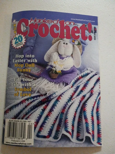 ⭐Folleto artesanal vintage de revista de ganchillo enganchado volumen marzo/abril de 2000 (S5)