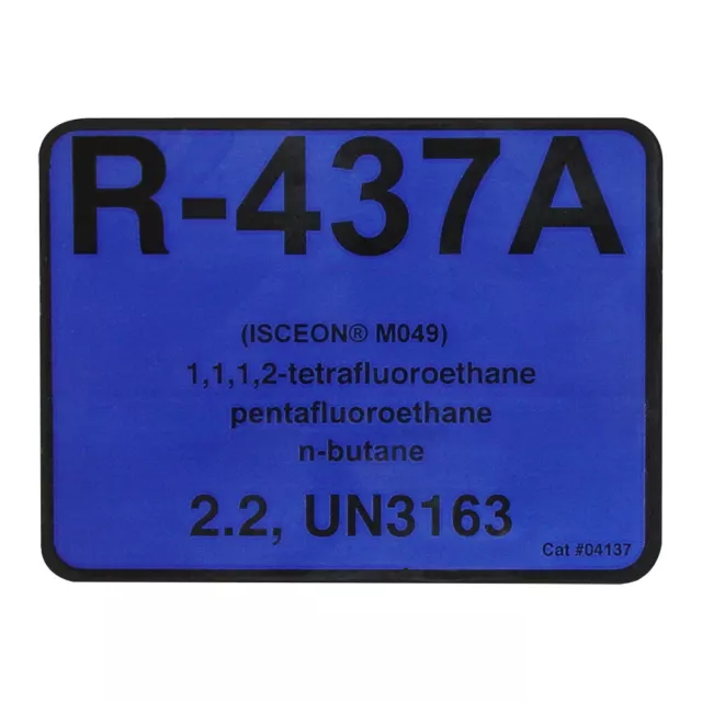 R-437A / R437A M049  # 04137 / 2.2 UN3163 Label , Sold Each