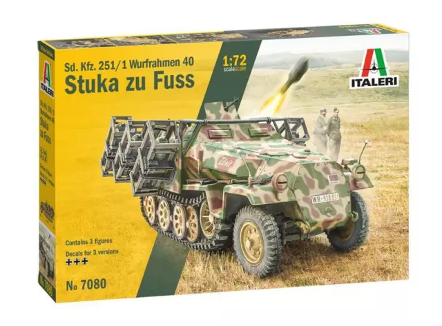 1:72 Italeri Sd.Kfz 251/1 Tank Stuka Zu Fuss Germany 1944 Kit IT7080 Modellino