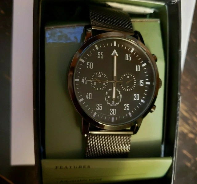 men's aviator mesh strap watch goodfellow & co ™ gunmetal