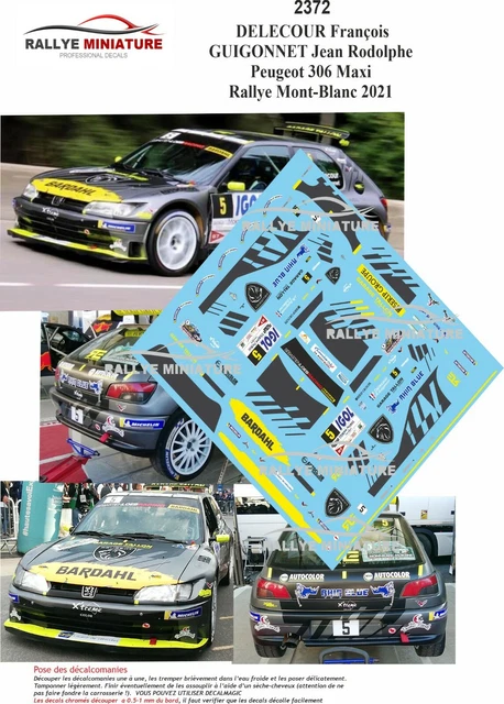 Décalcomanies 1/43 Subaru Impreza Rallye Lyon-Charbonnières 1998 - Jean Joseph - Neuf Altaya