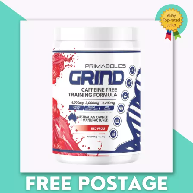 Primabolics GRIND Non Stim Pre Workout - 40 Serves Endurance Pumps Vascularity