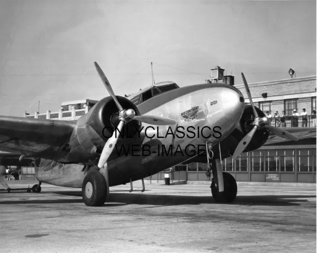 Mid-Continent Airlines 8X10 Photo Lockheed Loadstar Twin Prop Airplane Aviation
