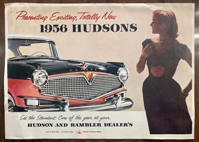 1956 Hudson Rambler Dealer Large Prestige Sales Brochure Booklet Original BIG