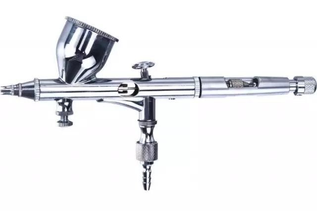 Precision Airbrush Kit - Gravity Feed Double Action Airbrush Ab-180 - New!