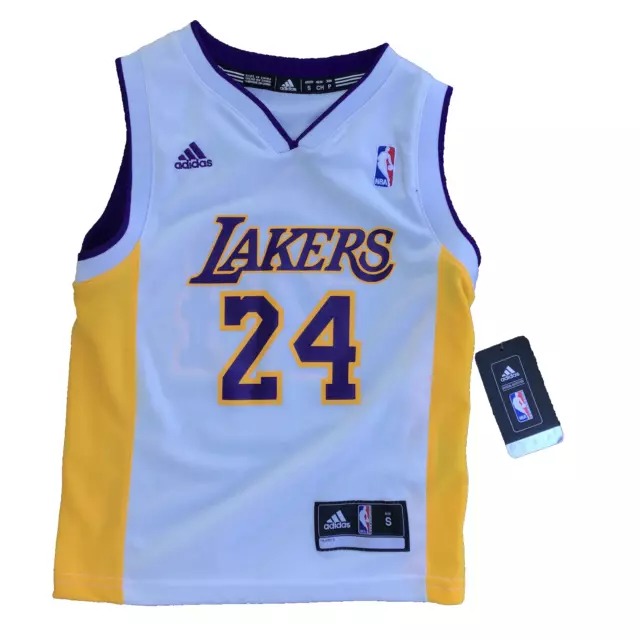 LA Lakers #24 Kobe Bryant Jersey YOUTH SMALL Adidas Black Limited Kids Boys  NBA