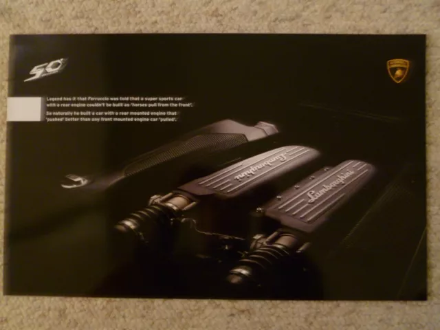 2013 Lamborghini V12 Tribute Print, Picture, Poster - RARE!! Awesome Frameable