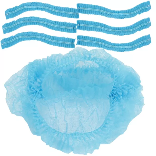 100x Einweg-Haarkappe Nicht Gewebt Anti Dust Hat Strip Blau Non Gewebte Cap SGH