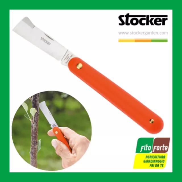 Coltello Da Innesto Stocker Coltellino Pieghevole Arancione Lama Acciaio