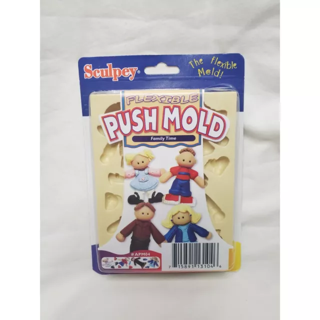 NIB Sculpey Family Time  Themed Flexible Push Mold