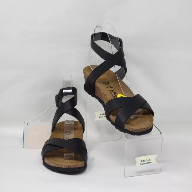 Papillio Birkenstock LOLA Black Leather Sandal Womens Size EU 36 US 5-5.5 New