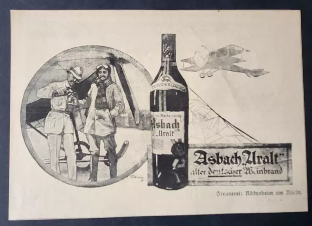 106) Asbach Uralt Brennerei Rüdesheim a. Main Werbeanzeige Werbung Reklame 1919