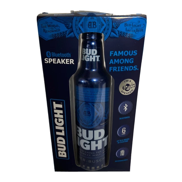 Bud Light Aluminum Bluetooth Bottle Speaker Blue
