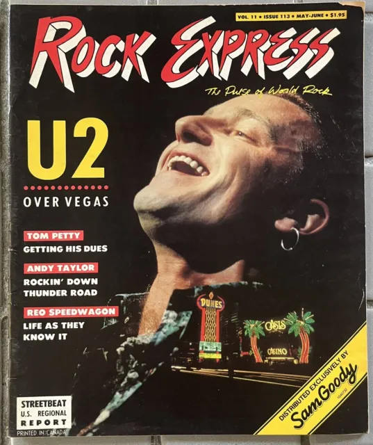 Rock Express Magazine 113 1987 Sam Goody U2 Tom Petty REO Speedwagon