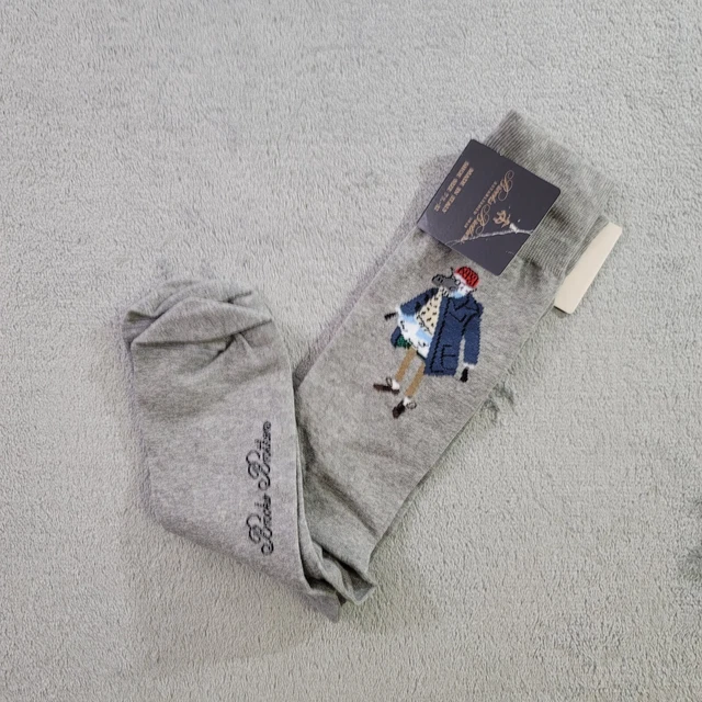 Brooks Brothers Mens Dress Socks Gray Moose Made in Italy Size 7.5-12