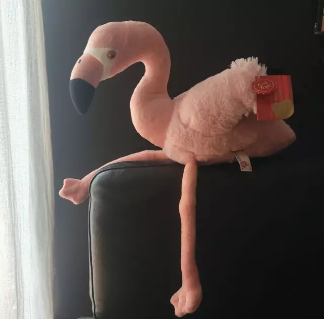 KEEL TOYS Pink Flamingo Soft Plush Toy with Dangly Legs 38cm x 39cm - BNWT