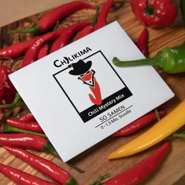 Chili Samen - 50 Samen Mix - 0 bis 1.5 Mio Scoville - Charapita, Carolina Reaper