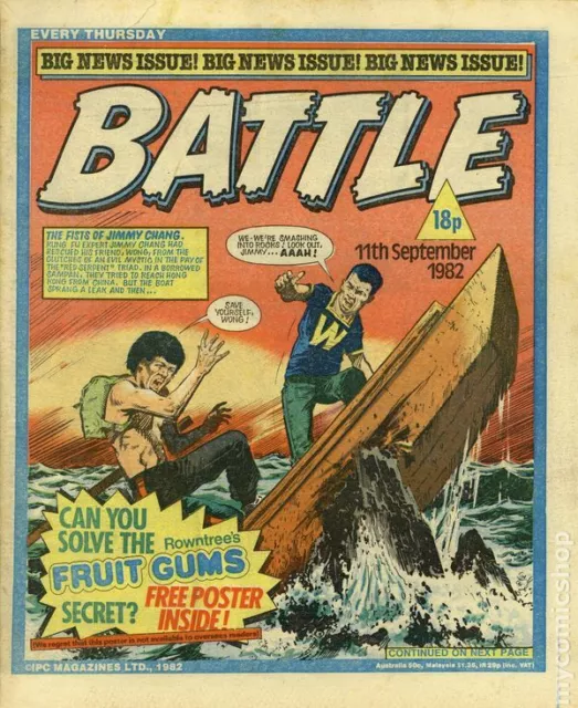 Battle Sep 11 1982 VG+ 4.5 Stock Image Low Grade