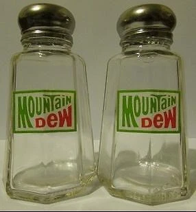 Set Mountain Dew Salt & Pepper Shakers