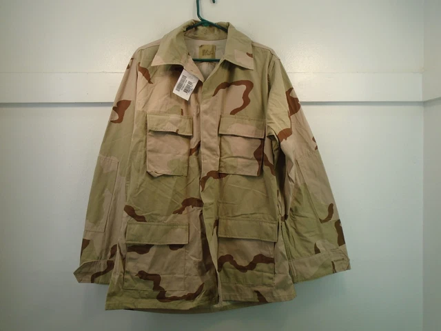 USGI US Army Military DCU Desert Combat Coat Shirt Size Medium Long 1999 New E-8