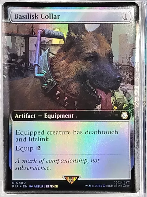 Basilisk Collar (Extended Art) (Foil)   - PIP 0480 - NM - MTG Fallout