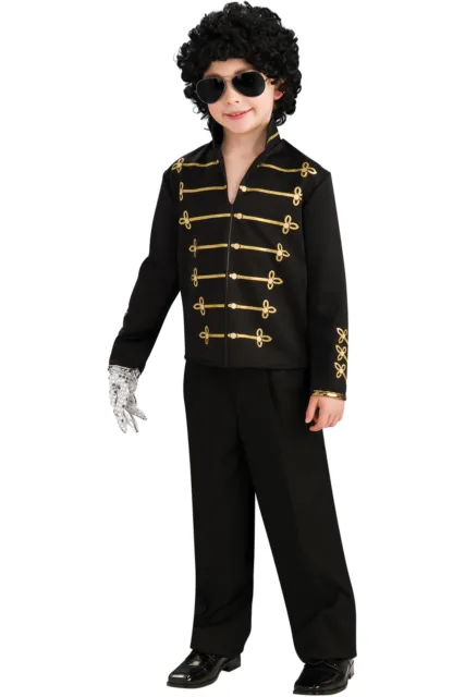 Rubies Licensed Michael Jackson Black Military Jacket Child Boys Costume 884230