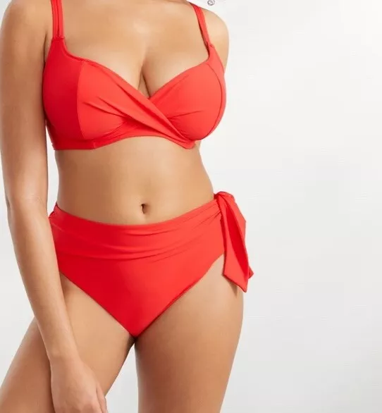 Birdsong Poppy Side Tie High Waist Bikini Bottom Womens Medium New Retail $70