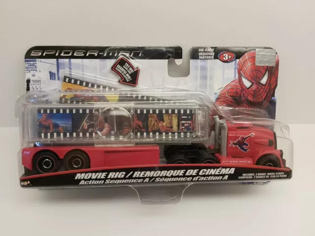 SPIDER-MAN MOVIE RIG TRUCK, Action Sequence A, 2 Bonus Movie Strips. NEW