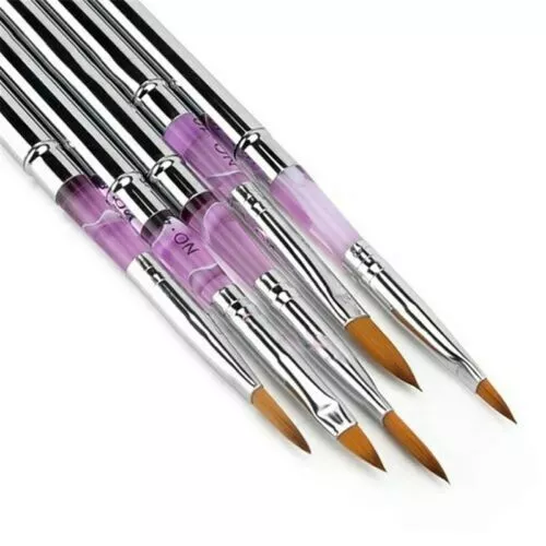 Nail Painting New UV Builder Pro Acrylic Brushes Size 8 Art Gel Brush Pen -New