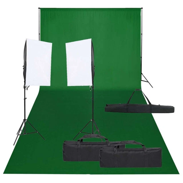 Kit per Studio Fotografico con Set di Luci e Fondale 5199397