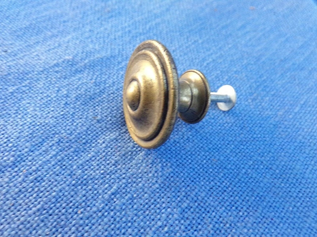 Poignée De Bride Ancienne - Ronde Argent Alpaga, Vis Chicago 1/2" - Mexique