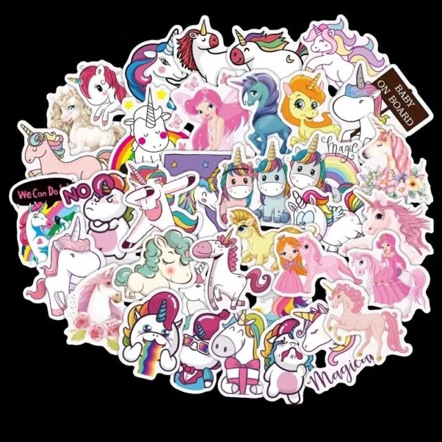 ⭐ 100 Pièce Licorne / Licorne Style Autocollant - Étiquette pour Fille