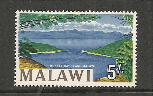 Album Treasures Malawi Scott # 26  5sh Monkey Bay Mint Hinged