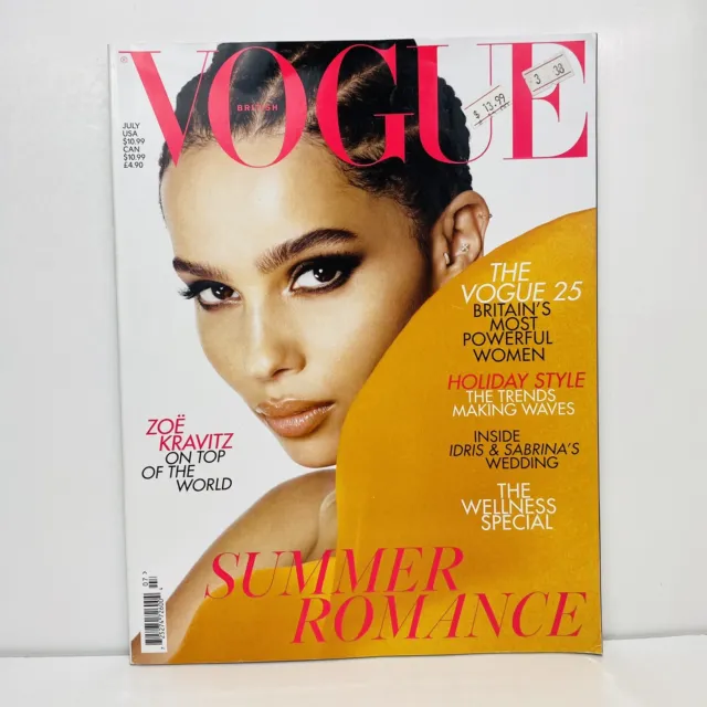 British Vogue Magazine July 2019 Zoe Kravitz Naomi Campbell Idris & Sabrina