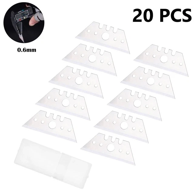 Trapezoidal Blade 20 Pcs Carbon Steel Replacement Parts Trapezoidal Blades