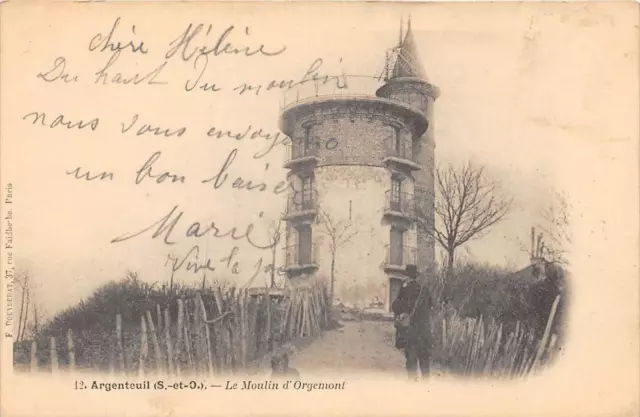 CPA 95 ARGENTEUIL RESTAURANT LE MOULIN D´ORGEMONT (dos non divisé)