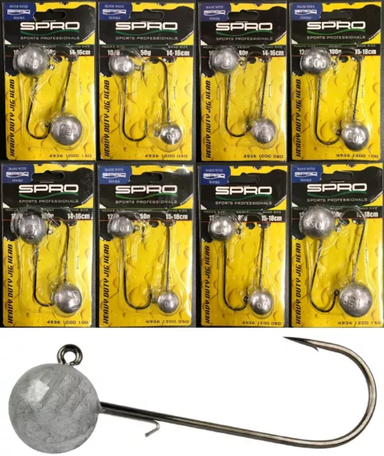 Spro Gamakatsu 2x Jighead HD Special Jig Head 10/0 12/0 50g 80g 100g 150g OVP