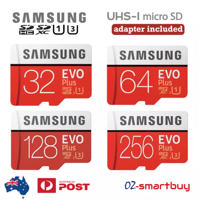 Micro SD Card SamSung Evo Plus 32GB 64GB 128GB 256GB Class 10 SDHC SDXC Memory