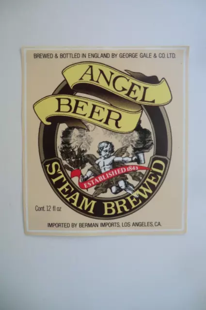 Neuwertig George Gale Engel Bier Importiert Los Angeles Usa Brauerei Bierflasche Etikett