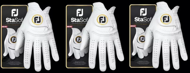 THREE (3) New 2024 FootJoy STASOF Golf Gloves, PICK A SIZE, Worn on Left-Hand