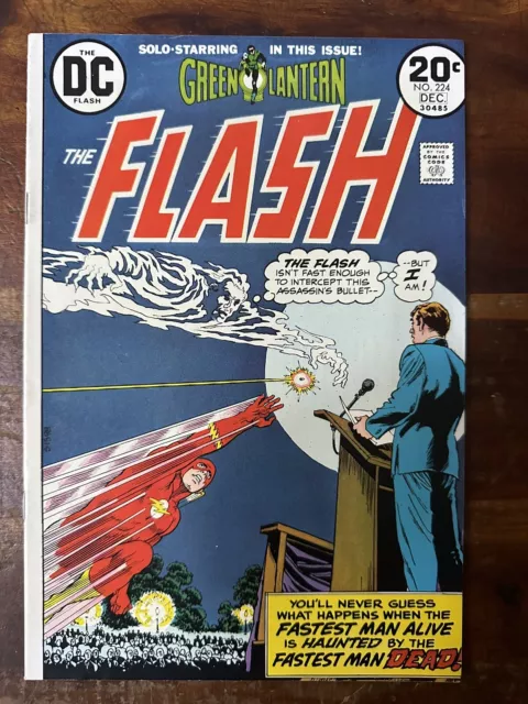 The Flash 224 VF+ 8.5 Very Fine+ 1973 Bronze Age DC Comics Green Lantern 1970s