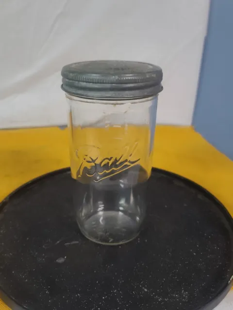 Ball glass jar with ball freezer cap