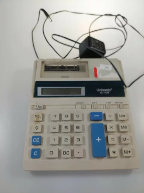 Unisonic Electric Printing Calculator + PS - Unisonic XL-1129 Free Ship!