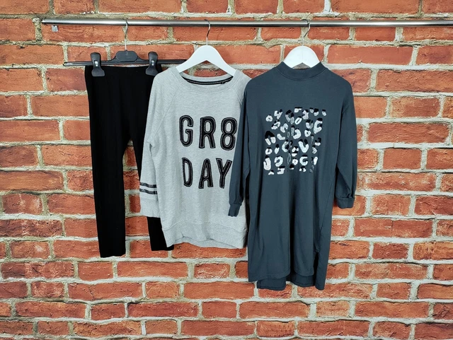 Girls Bundle Age 5-6 Year Next H&M Black Leggings Sweatshirt Top Oversized 116Cm