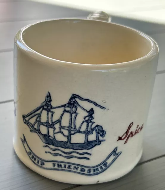 OLD SPICE Shaving Mug - Hull Pottery USA 1938 Ship Friendship Nautical Vintage