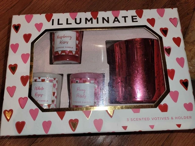 CLINTONS ILLUMINATE VOTIVES and holder set