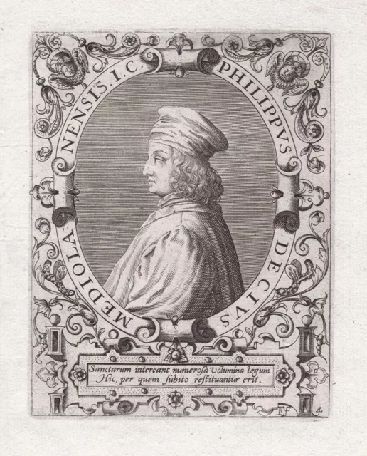 Filippo Decio Italian jurist Renaissance Milano Pavia Pisa Siena Padova Portrait